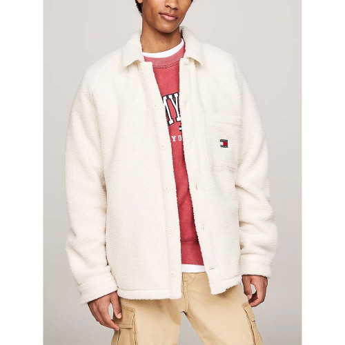 Tommy Hilfiger Ανδρικό πουκάμισο Badge Casual Teddy Fleece Overshirt